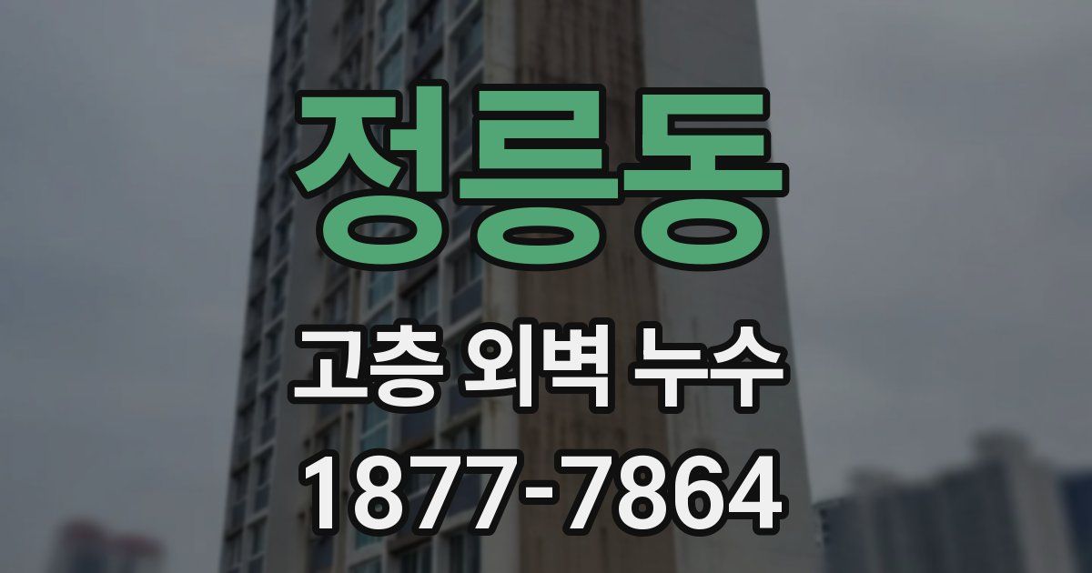 정릉동 고층 외벽 누수