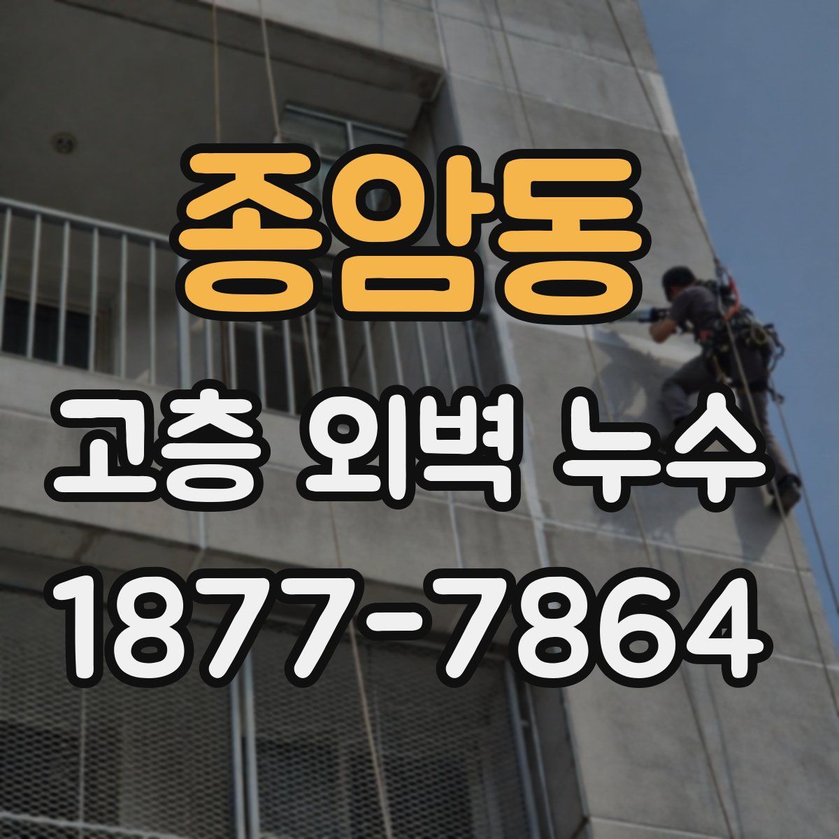 종암동 고층 외벽 누수