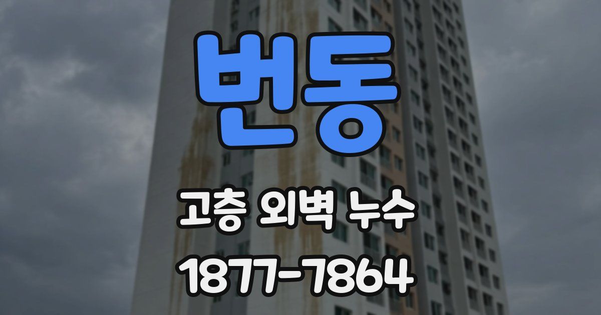 번동 고층 외벽 누수