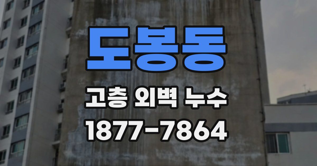 도봉동 고층 외벽 누수
