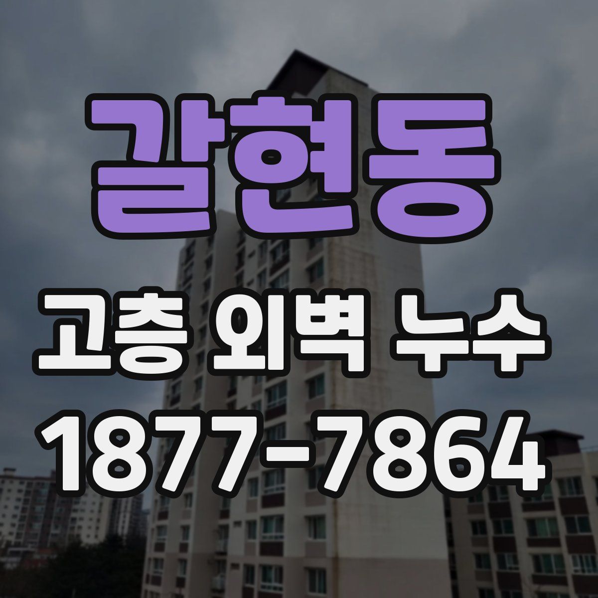 갈현동 고층 외벽 누수
