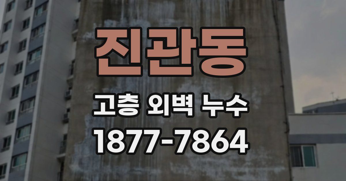 진관동 고층 외벽 누수