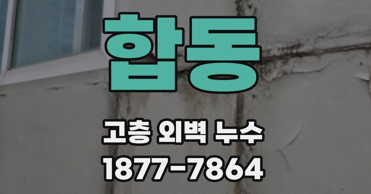 합동 고층 외벽 누수