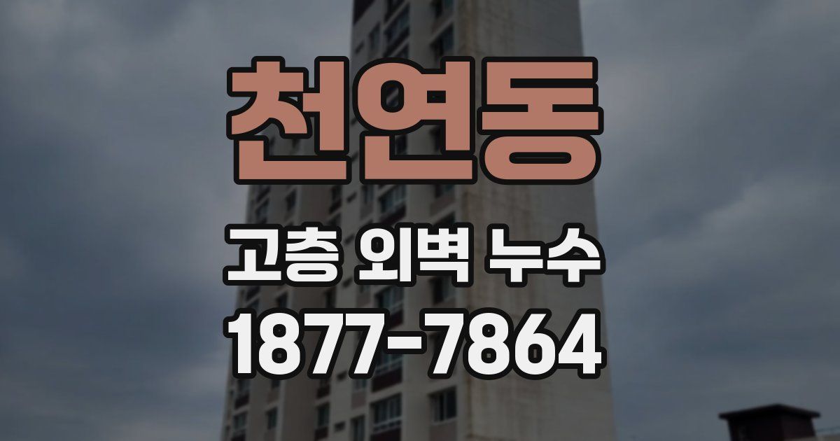 천연동 고층 외벽 누수