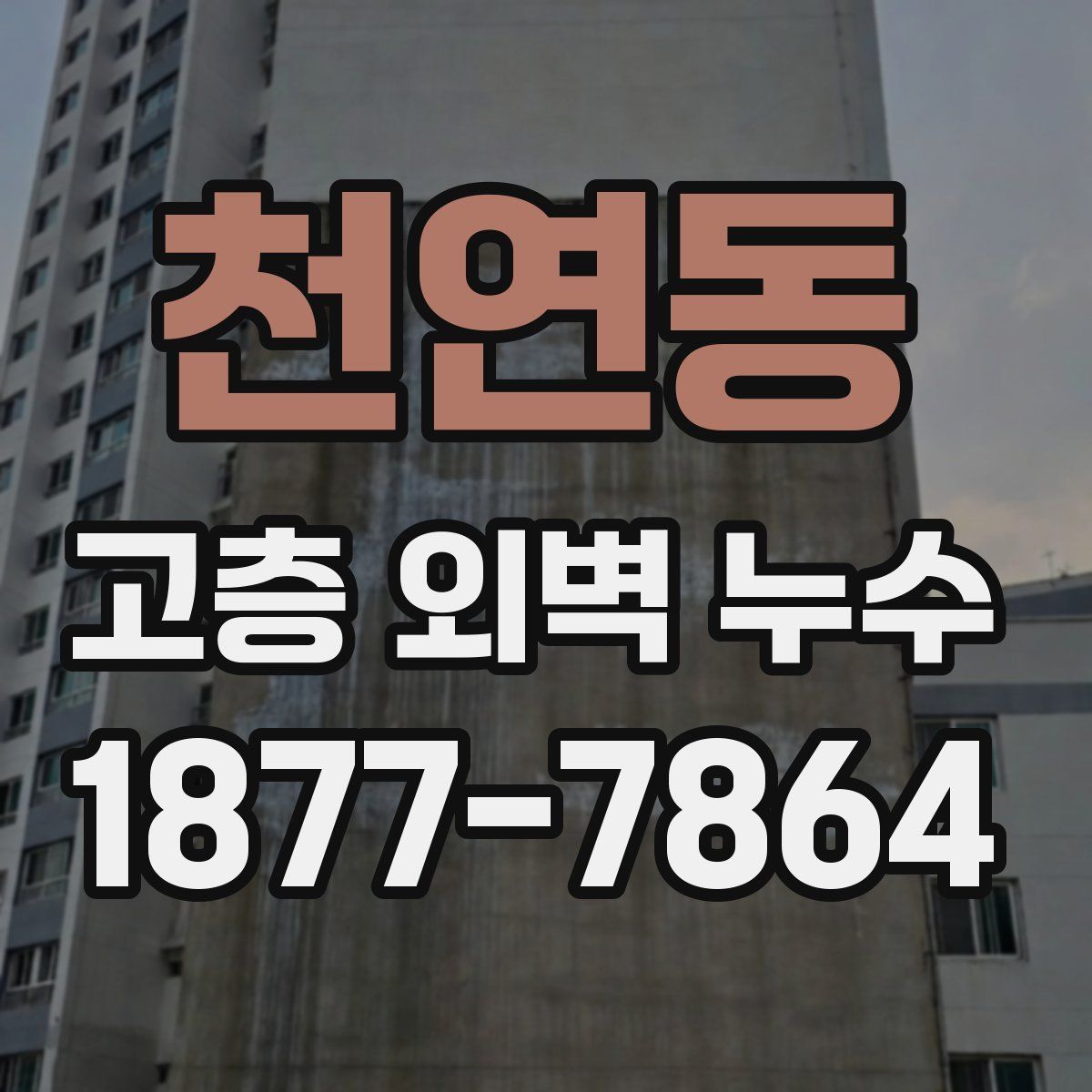 천연동 고층 외벽 누수