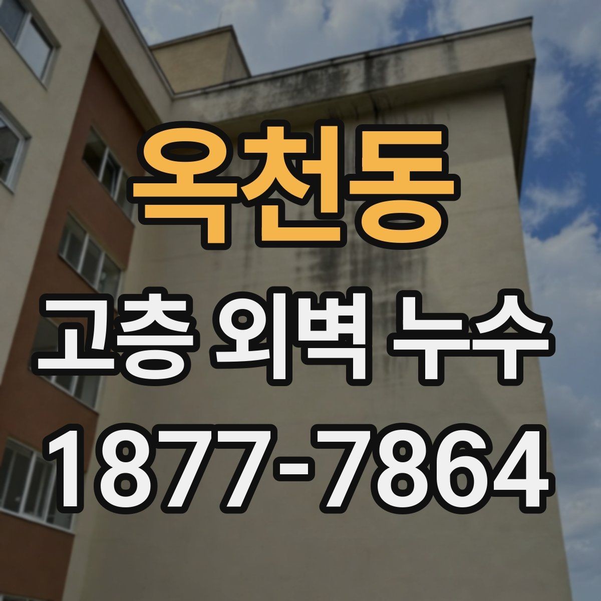 옥천동 고층 외벽 누수 의심 신고가 접수되었을 때의 절차