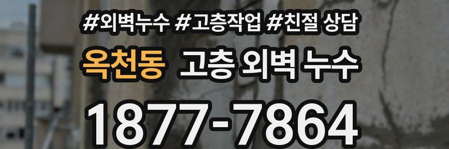 옥천동 고층 외벽 누수