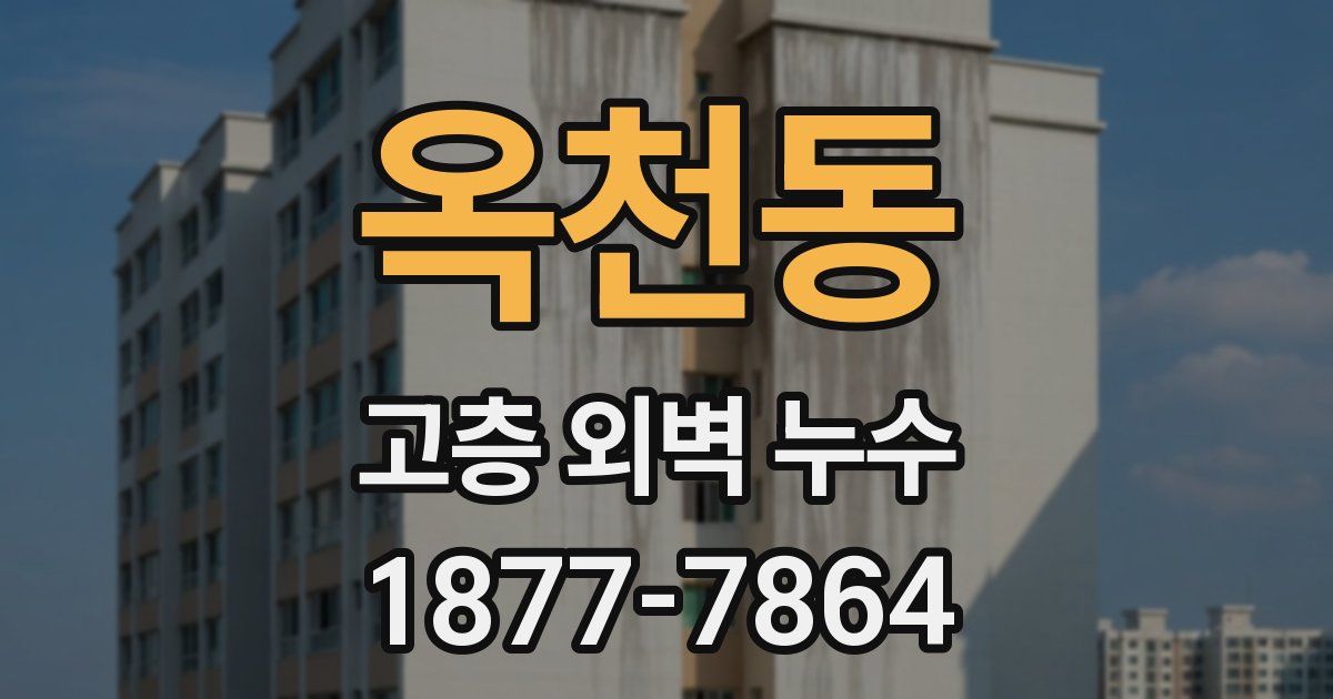 옥천동 고층 외벽 누수