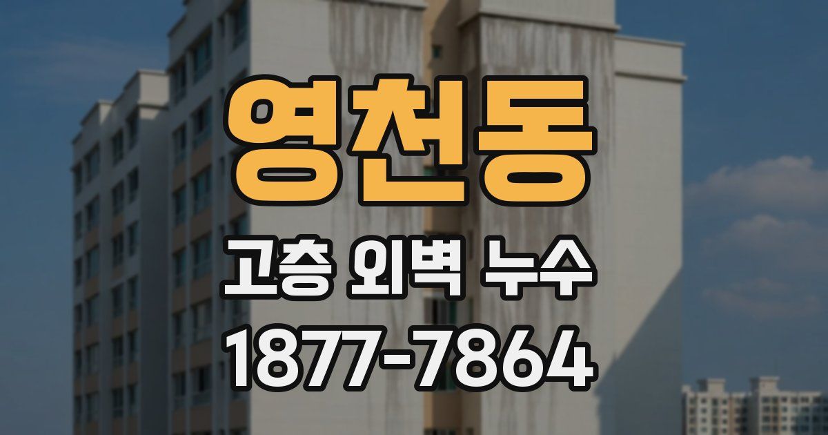 영천동 고층 외벽 누수