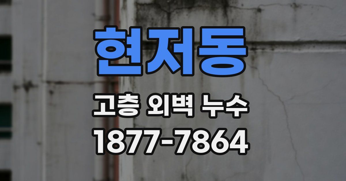 현저동 고층 외벽 누수
