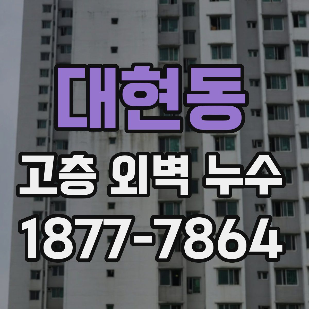 대현동 고층 외벽 누수