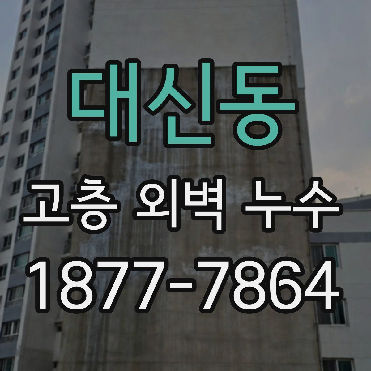 대신동 고층 외벽 누수