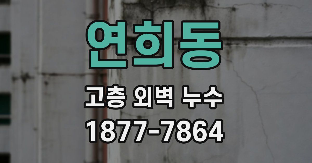 연희동 고층 외벽 누수