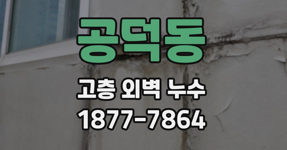 공덕동 고층 외벽 누수