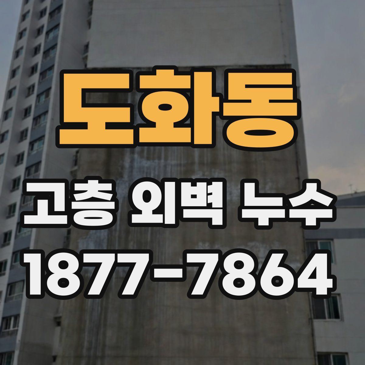 도화동 고층 외벽 누수