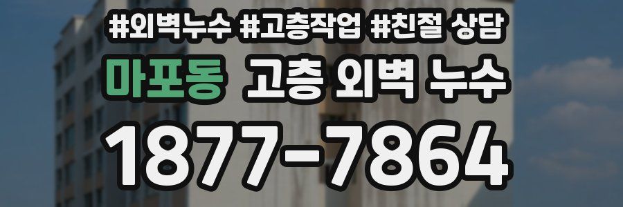 마포동 고층 외벽 누수