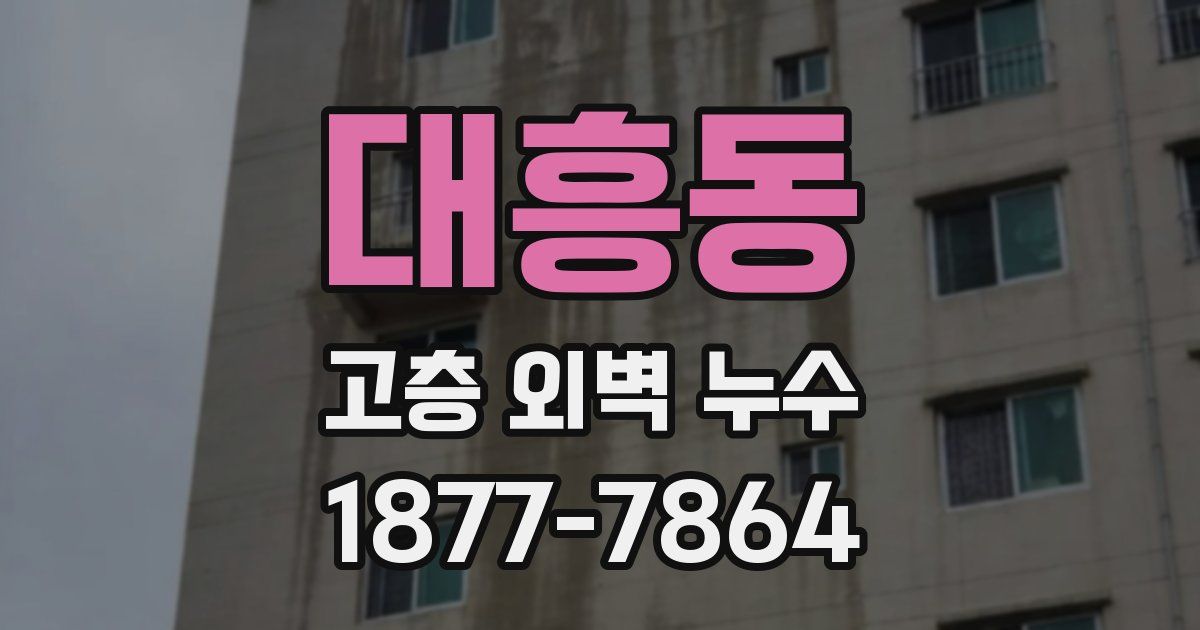 대흥동 고층 외벽 누수