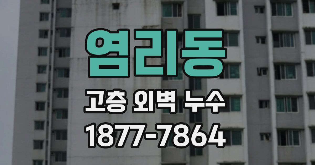 염리동 고층 외벽 누수