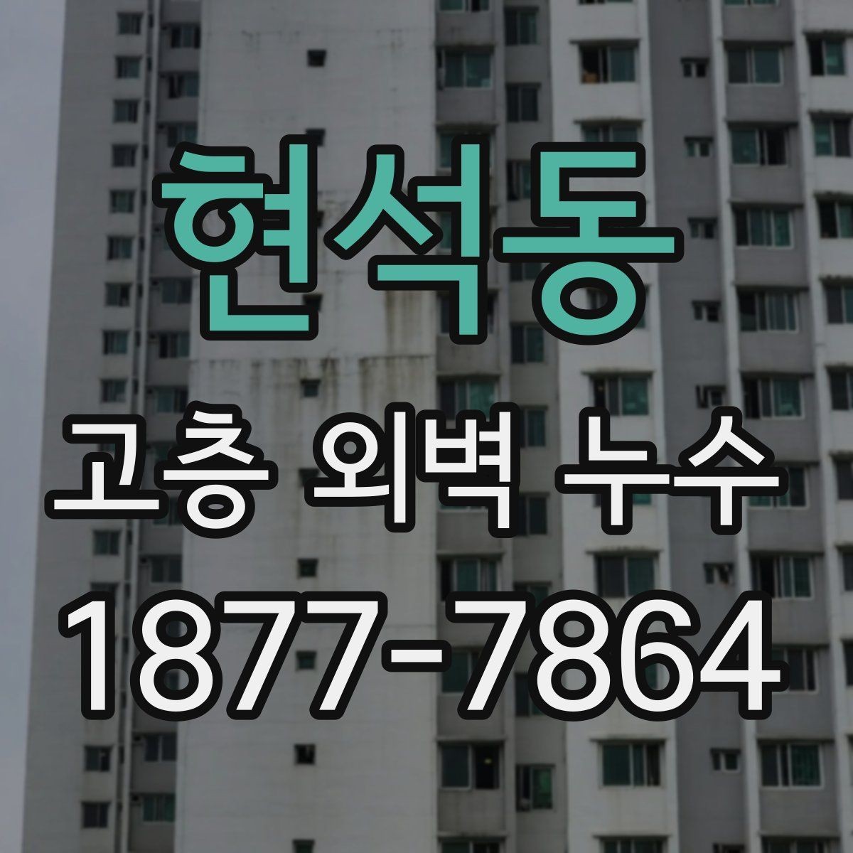 현석동 고층 외벽 누수 진단 장비 활용이 필요한 상황