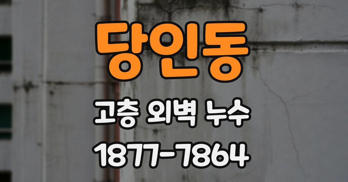 당인동 고층 외벽 누수
