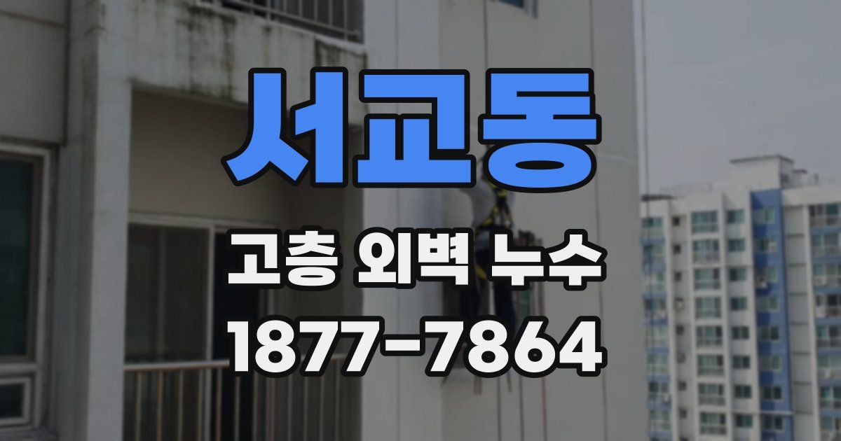 서교동 고층 외벽 누수