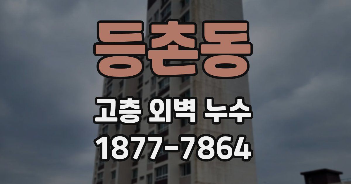 등촌동 고층 외벽 누수