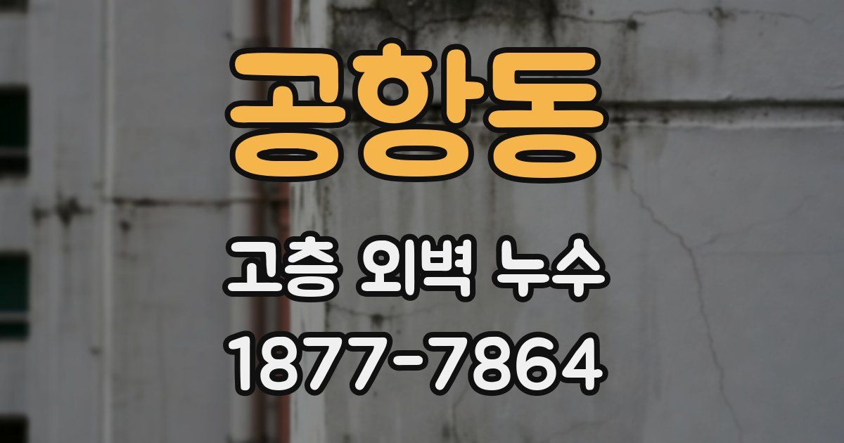 공항동 고층 외벽 누수