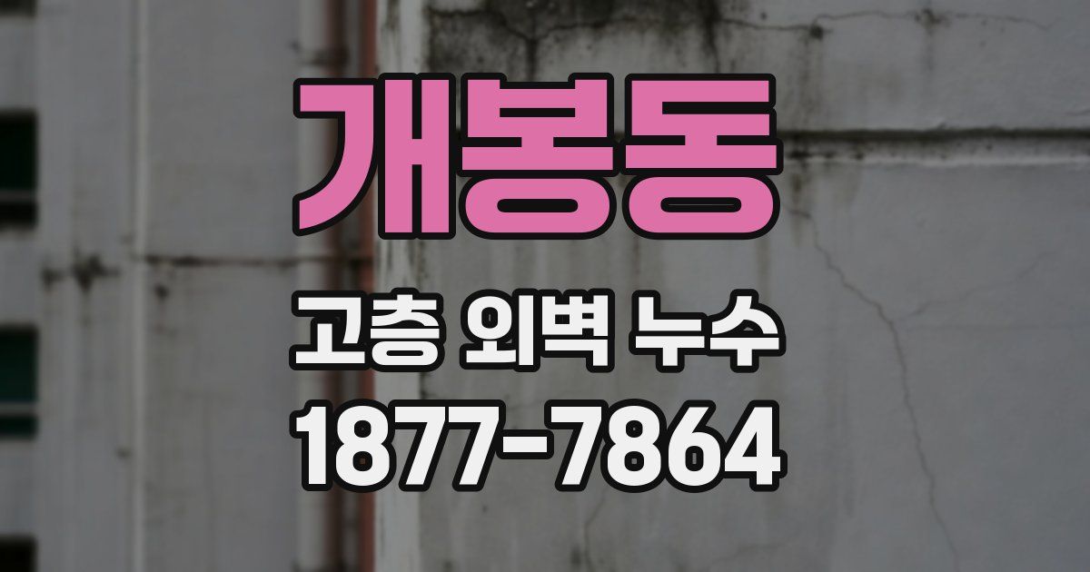 개봉동 고층 외벽 누수