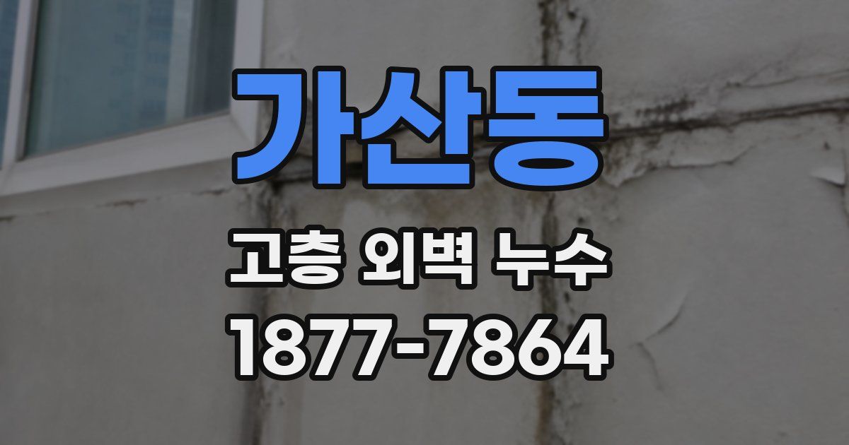 가산동 고층 외벽 누수