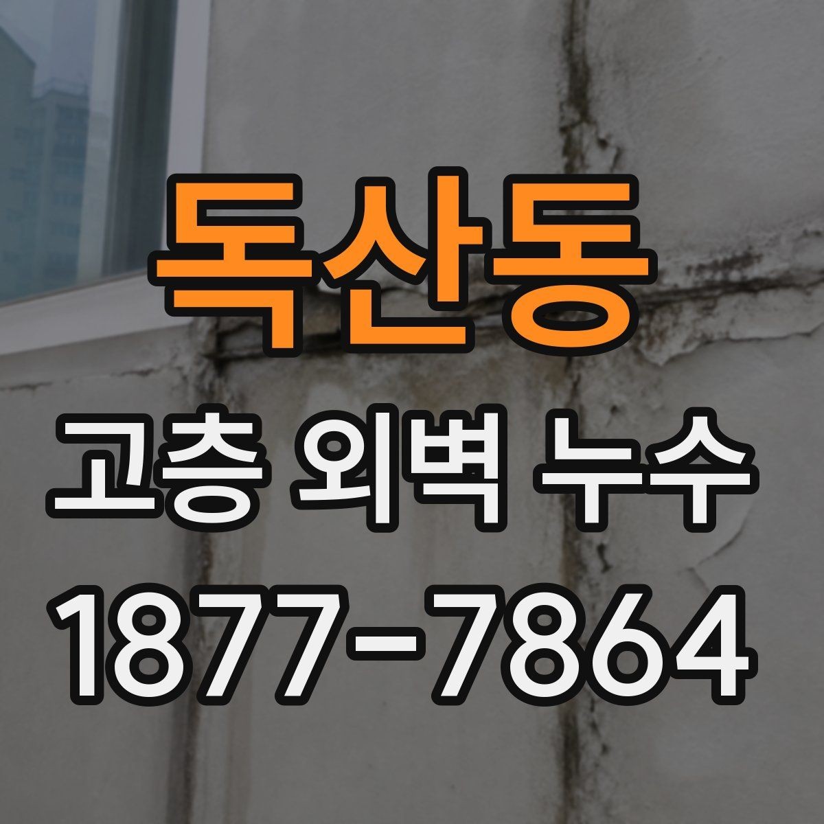 독산동 고층 외벽 누수 창문 주변과 벽체 접합부 점검