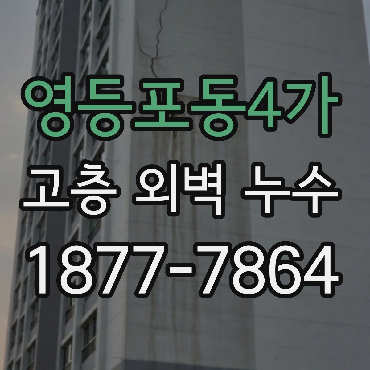 영등포동4가 고층 외벽 누수 외벽 균열과 누수 흔적 살펴보기