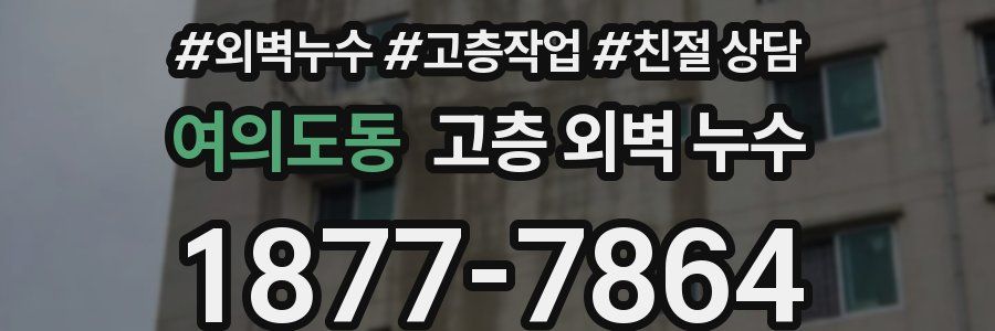 여의도동 고층 외벽 누수