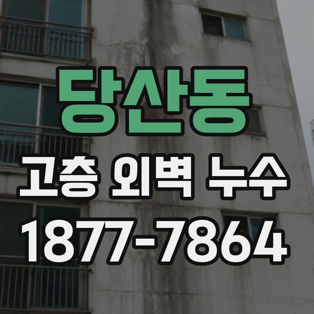 당산동 고층 외벽 누수