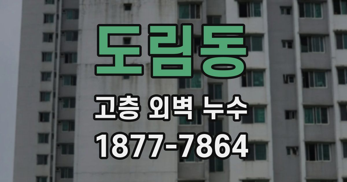 도림동 고층 외벽 누수