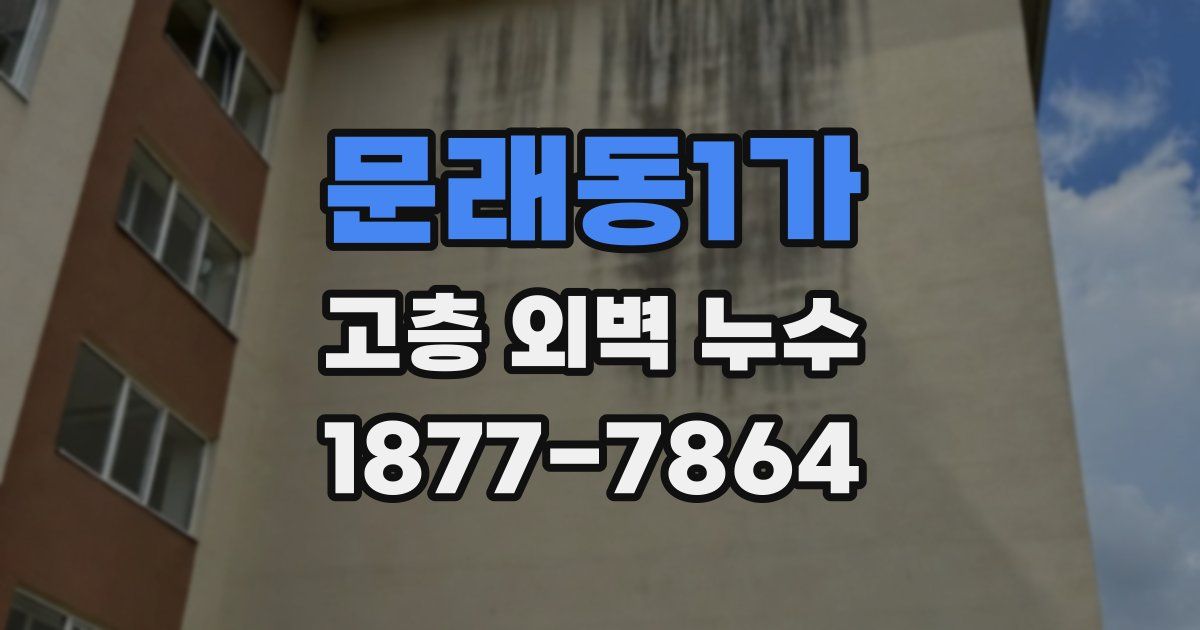 문래동1가 고층 외벽 누수