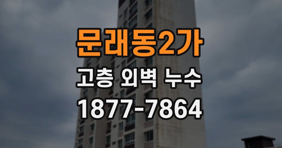 문래동2가 고층 외벽 누수