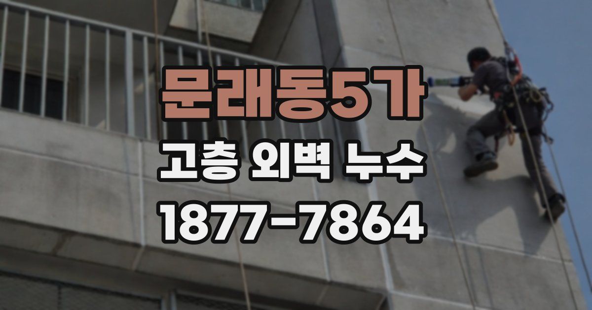 문래동5가 고층 외벽 누수