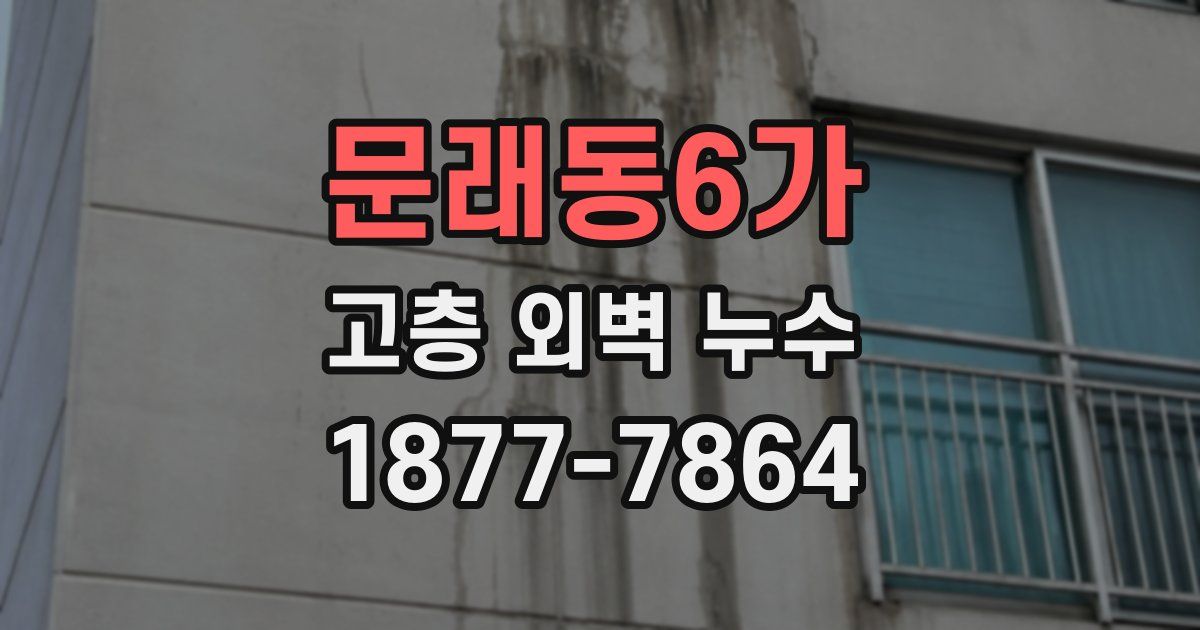 문래동6가 고층 외벽 누수