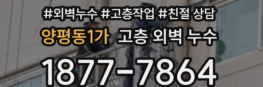 양평동1가 고층 외벽 누수