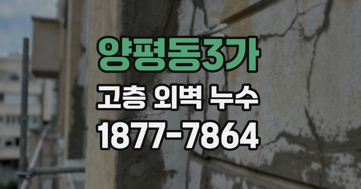 양평동3가 고층 외벽 누수