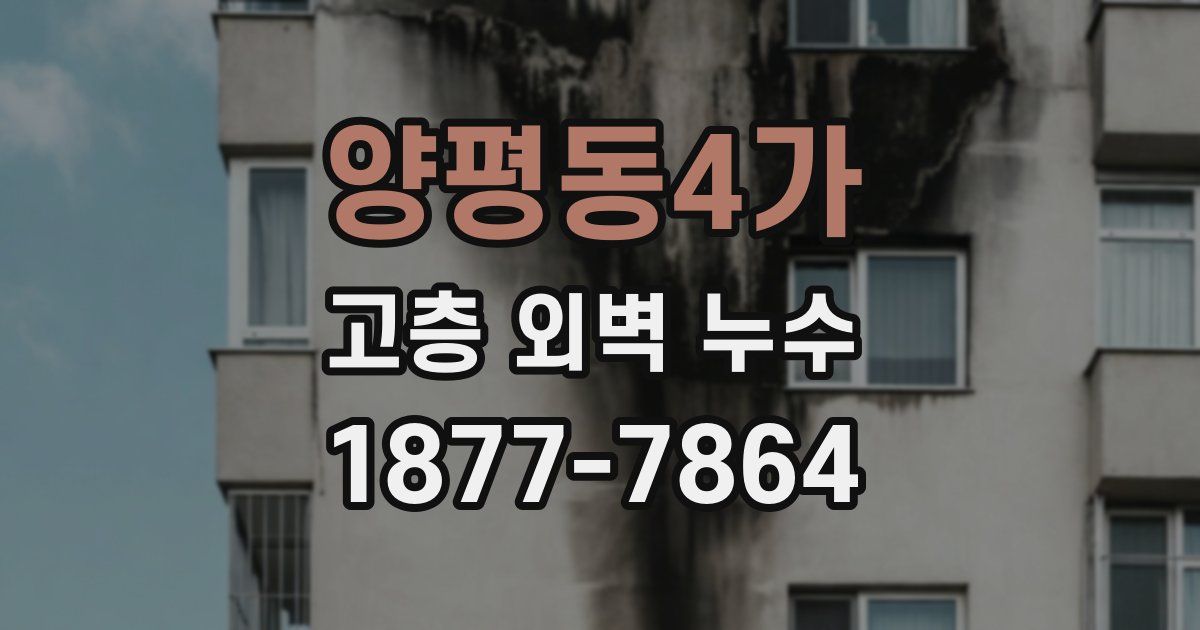 양평동4가 고층 외벽 누수