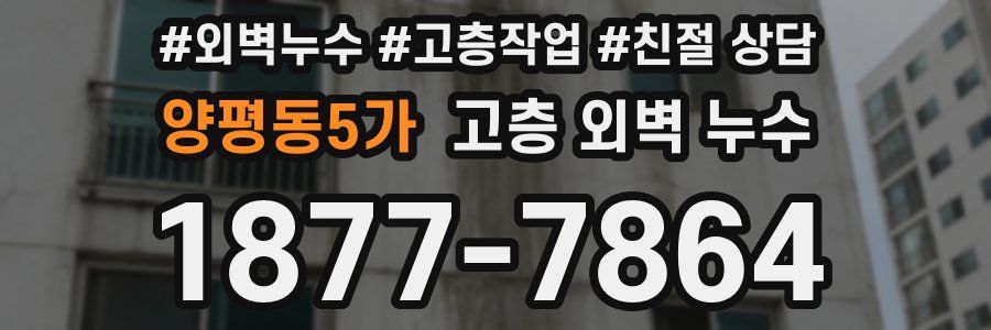 양평동5가 고층 외벽 누수