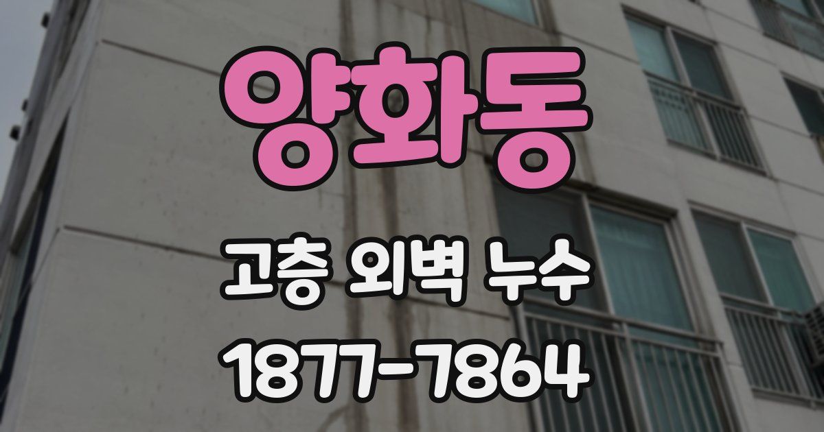 양화동 고층 외벽 누수