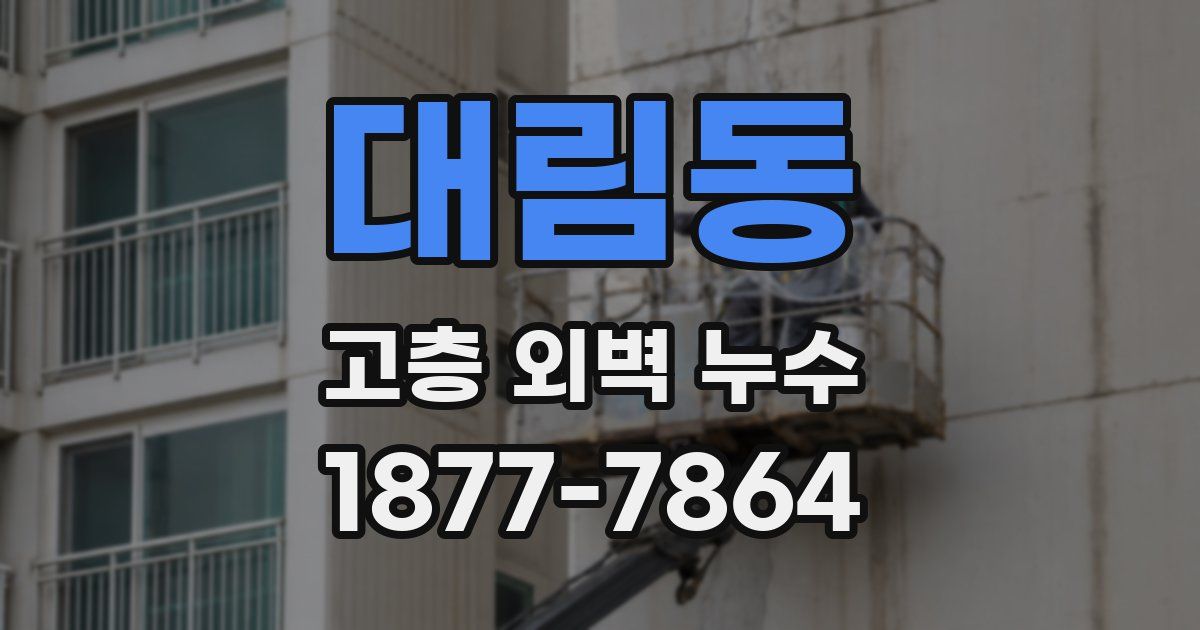 대림동 고층 외벽 누수
