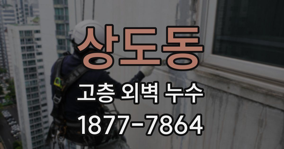 상도동 고층 외벽 누수