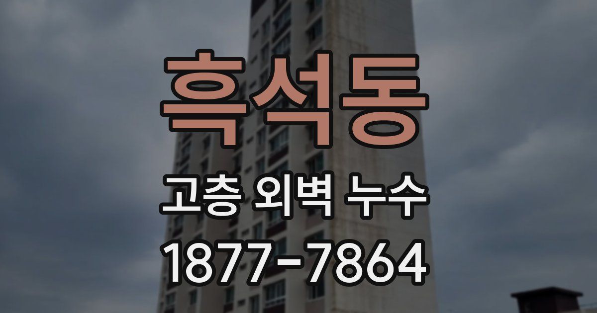흑석동 고층 외벽 누수