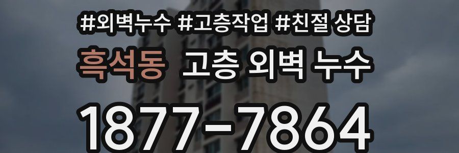 흑석동 고층 외벽 누수