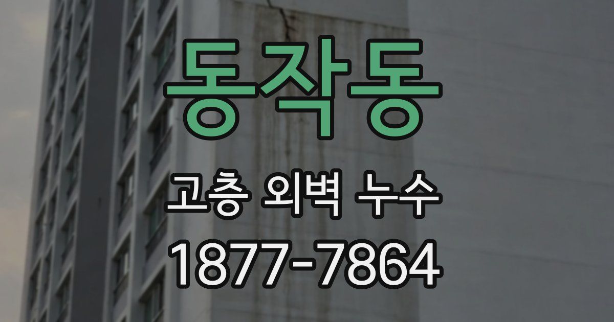 동작동 고층 외벽 누수