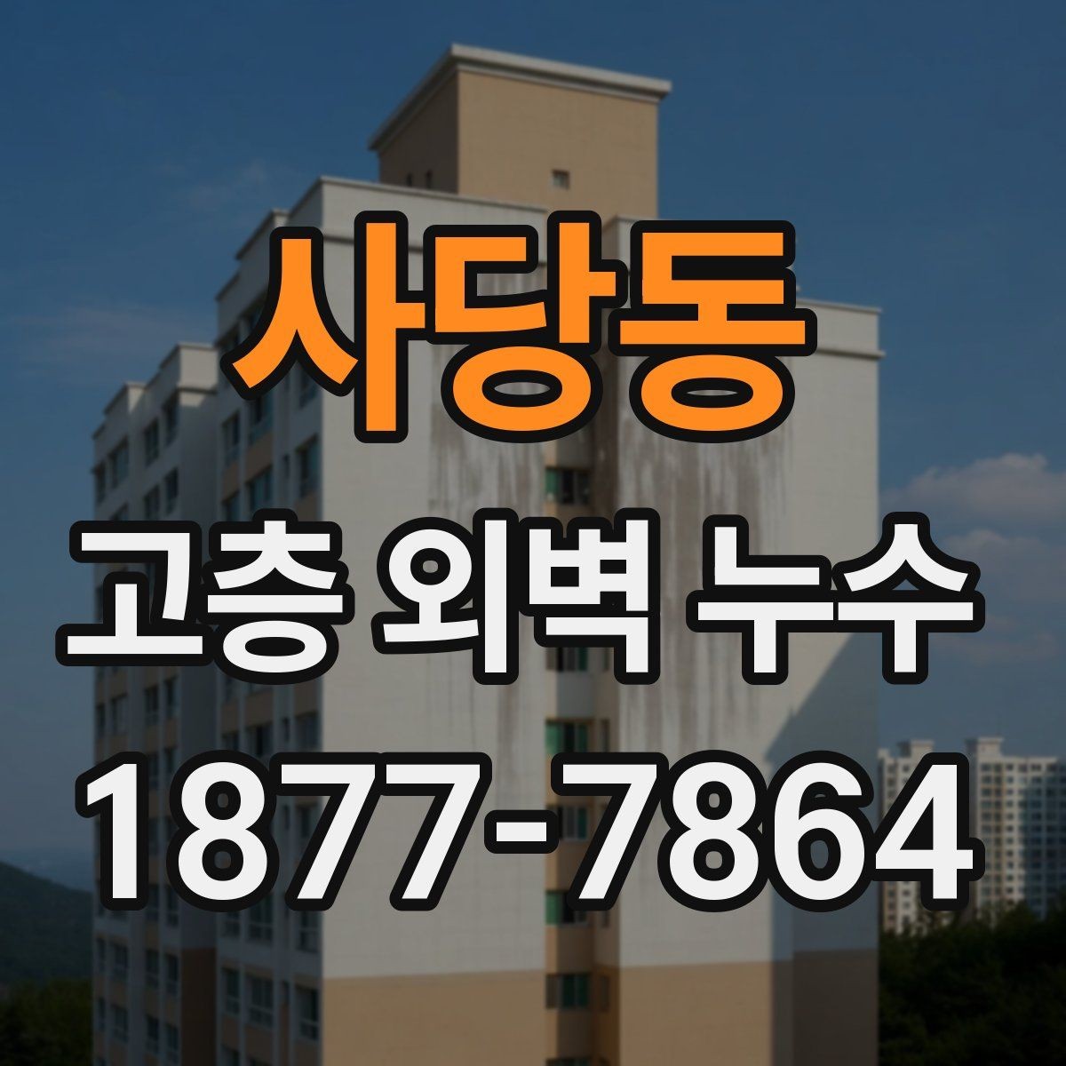 사당동 고층 외벽 누수 예방을 위한 외벽 관리 체크리스트