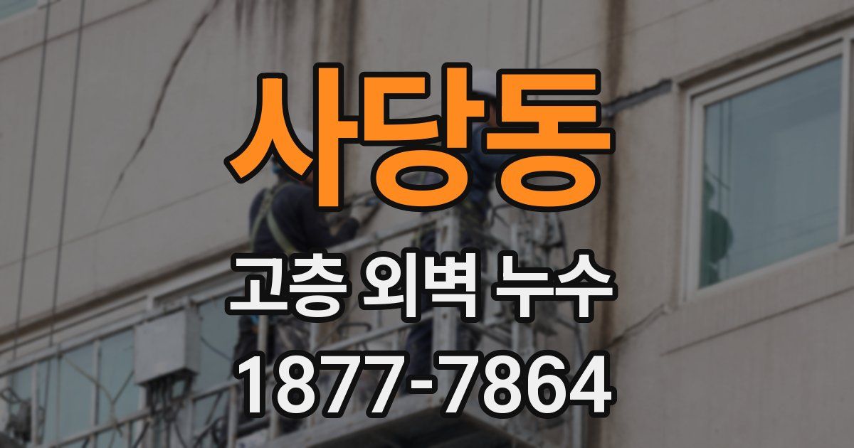 사당동 고층 외벽 누수